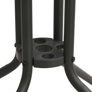 Σετ Τραπεζαρίας Εξωτερικού Χώρου 5 Τεμαχίων Ανθρακί από Ατσάλι