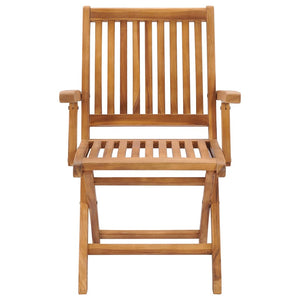 Πτυσσόμενες Καρέκλες με Μαξιλάρια 4 τεμ. από Μασίφ Ξύλο Teak - Pakobazaar