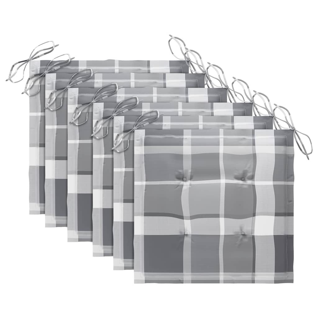 Καρέκλες Κήπου Πτυσσόμενες 6 τεμ. Μασίφ Ξύλο Teak με Μαξιλάρια - PAKOBAZAAR