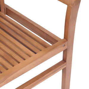 Καρέκλες Τραπεζαρίας 6 τεμ. Μασίφ Ξύλο Teak & Taupe Μαξιλάρια - Pakobazaar