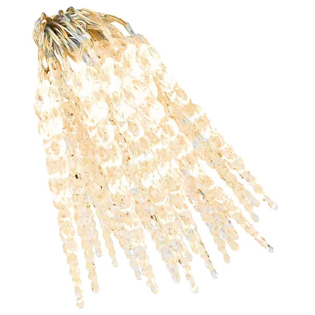 Φωτάκια Σταλακτίτες 40 τεμ. Θερμό Λευκό Ακρυλικό Χειριστήριο - Pakobazaar