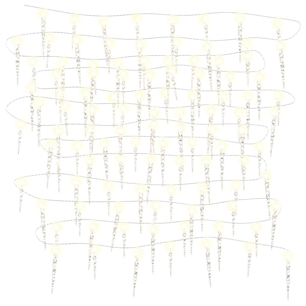 Φωτάκια Σταλακτίτες 40 τεμ. Θερμό Λευκό Ακρυλικό Χειριστήριο - Pakobazaar