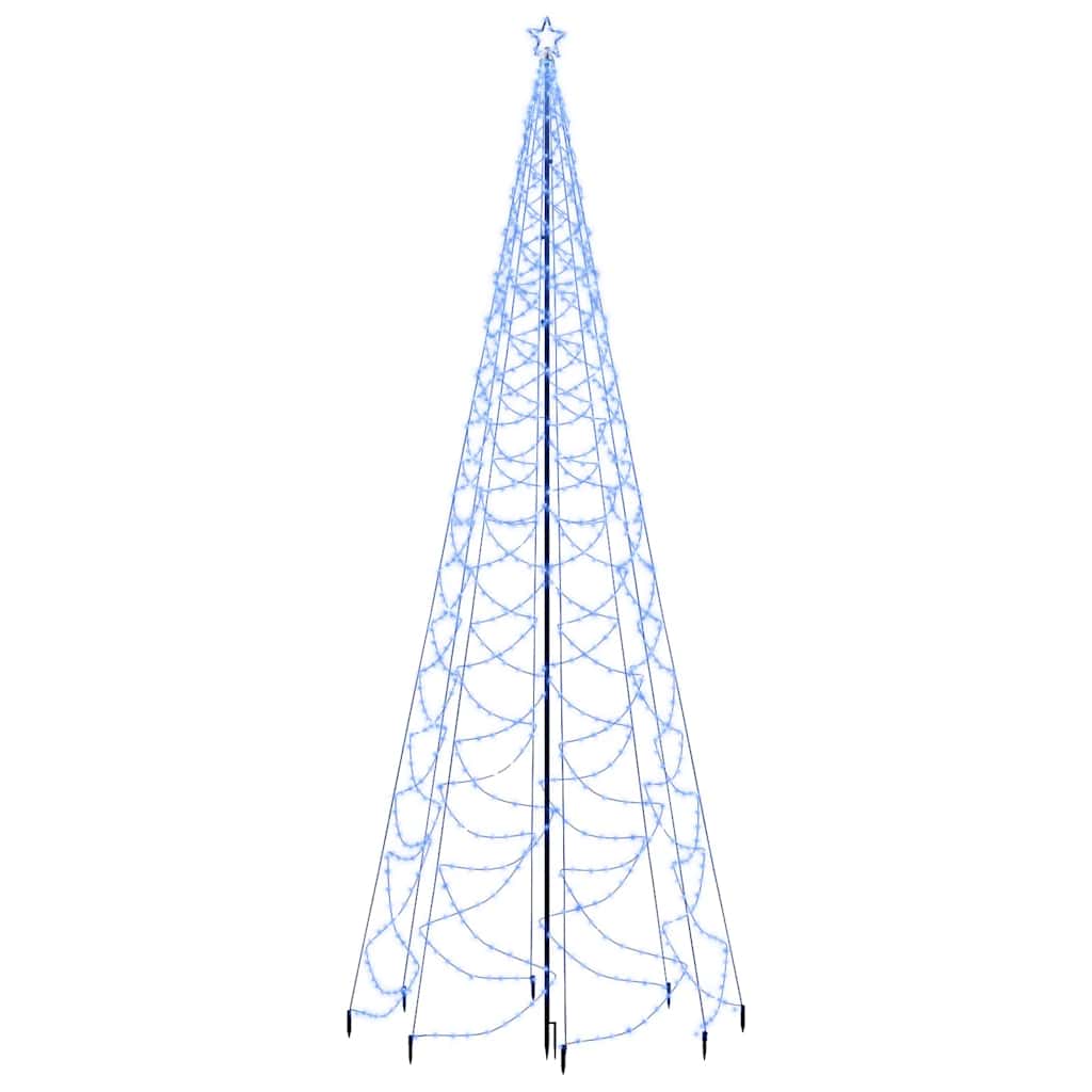 Χριστουγεννιάτικο Δέντρο Μπλε 5 μ. 1400 LED με Μεταλλικό Στύλο