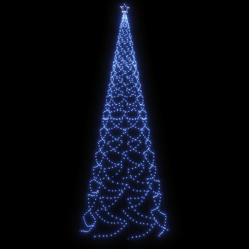 Χριστουγεννιάτικο Δέντρο Μπλε 5 μ. 1400 LED με Μεταλλικό Στύλο