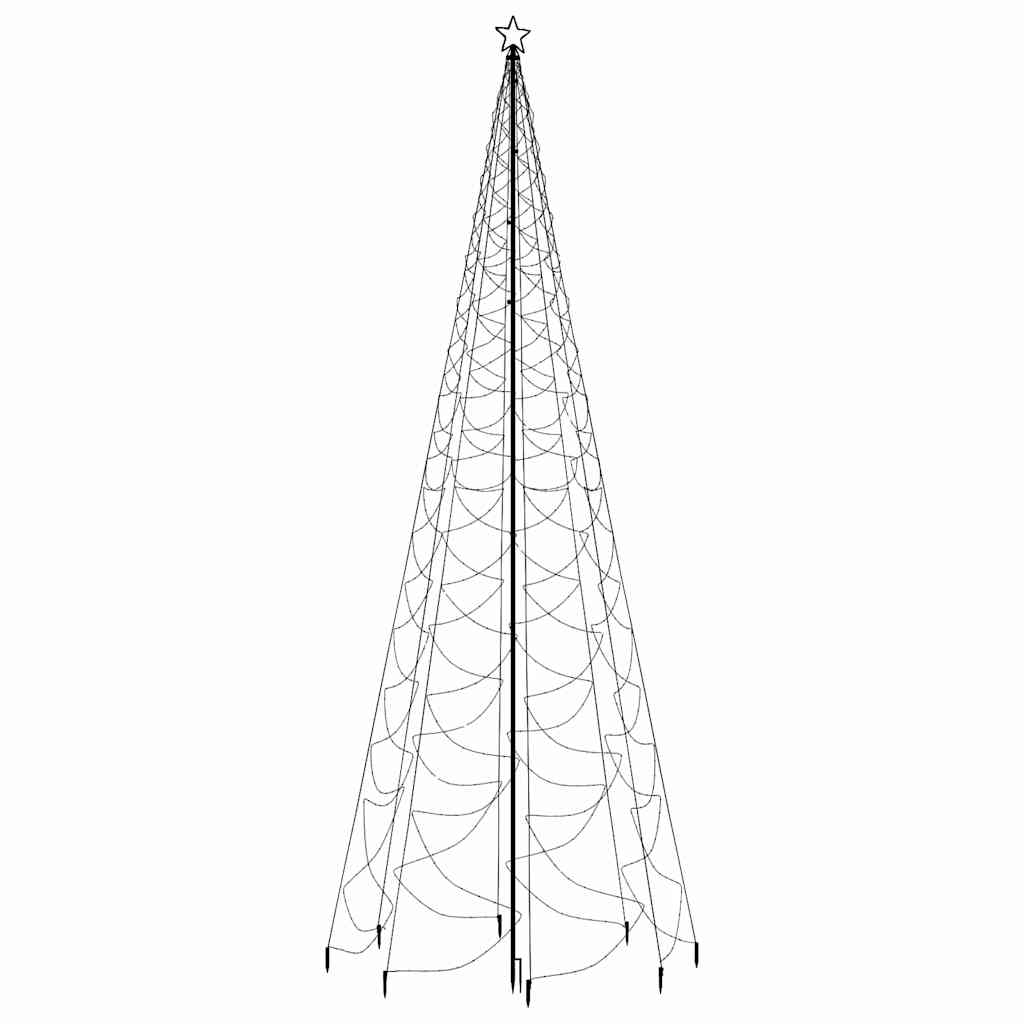 Χριστουγεν. Δέντρο Πολύχρωμο 5 μ. 1400 LED με Μεταλλικό Στύλο - Pakobazaar