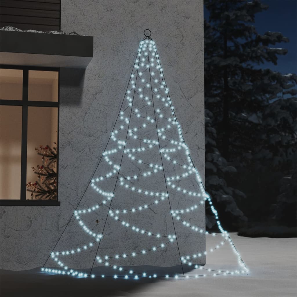 Δέντρο Επιτοίχιο 260LED Ψυχρ Λευκό 3μ. Εσωτ./Εξωτ Μετ. Γάντζοι - Pakobazaar