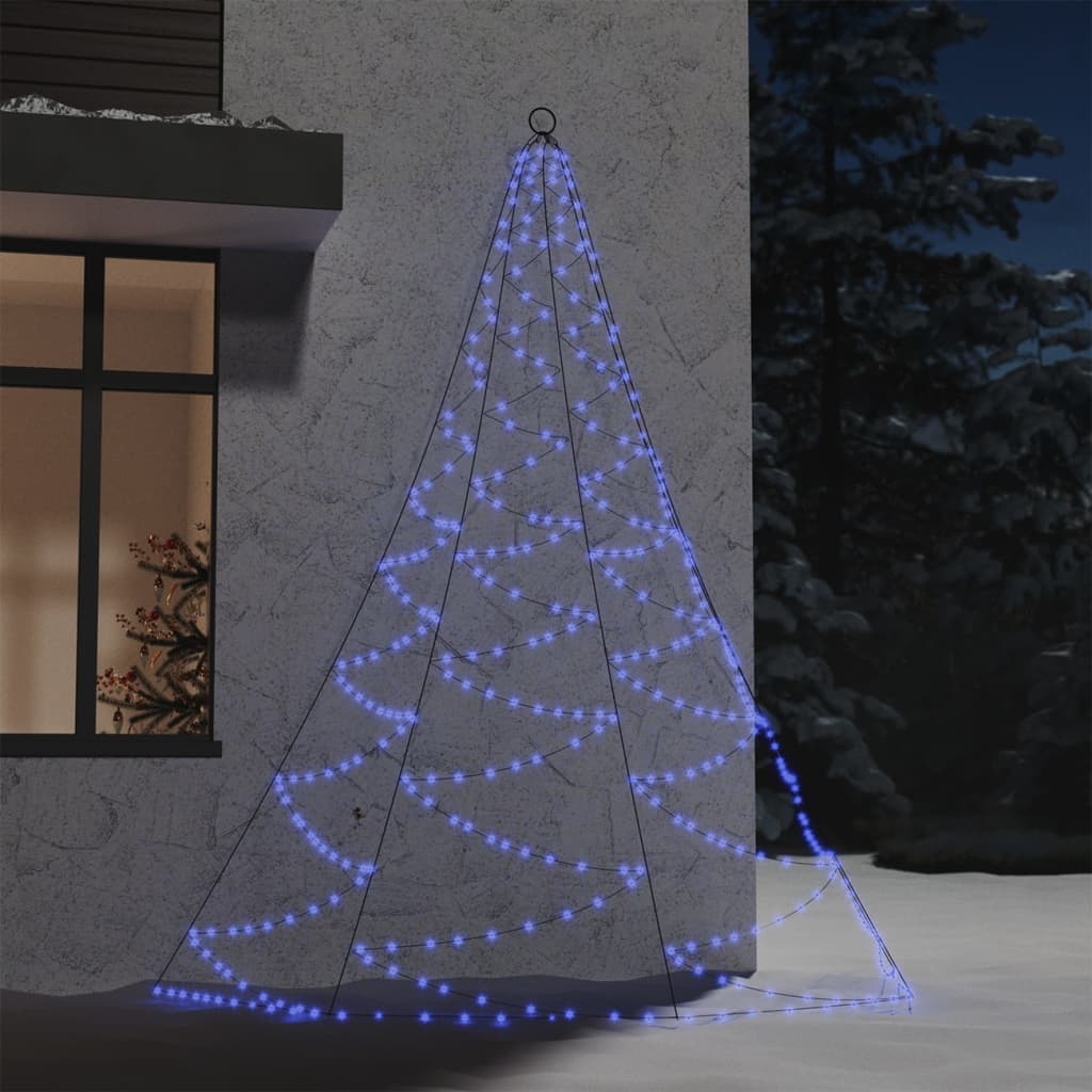 Δέντρο Επιτοίχιο 260LED Μπλε 3μ. Εσωτ./Εξωτ Μετ. Γάντζοι - Pakobazaar