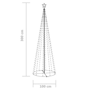 Χριστουγεννιάτικο Δέντρο Κώνος 330 LED Μπλε 100 x 300 εκ. - Pakobazaar