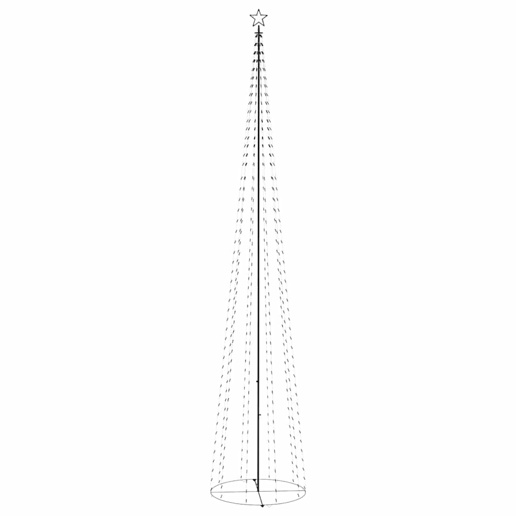 Χριστουγεννιάτικο Δέντρο Κώνος 752 LED Ψυχρό Λευκό 160x500 εκ.