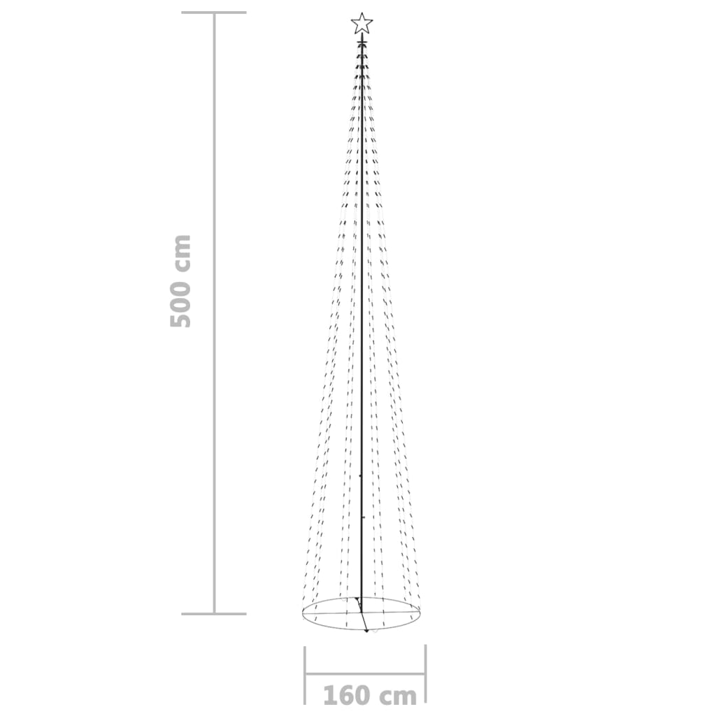 Δέντρο από Φωτάκια 752 LED Μπλε 160 x 500 εκ.