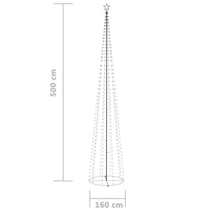 Δέντρο από Φωτάκια 752 LED Μπλε 160 x 500 εκ.