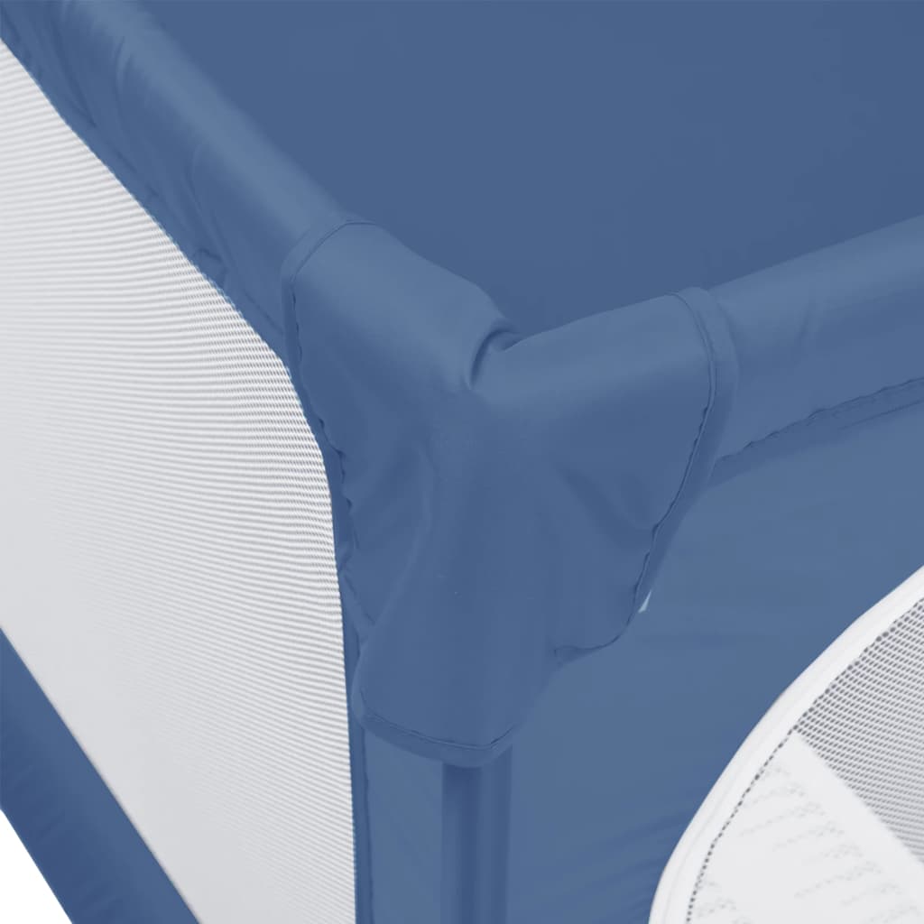 Παρκοκρέβατο Βρεφικό με 2 Πόρτες Ανοιχτό Μπλε από Ύφασμα Oxford - Pakobazaar