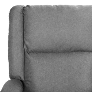 Πολυθρόνα Ανακλινόμενη Ανοιχτό Γκρι Συνθετ. Δέρμα/Ύφασμα