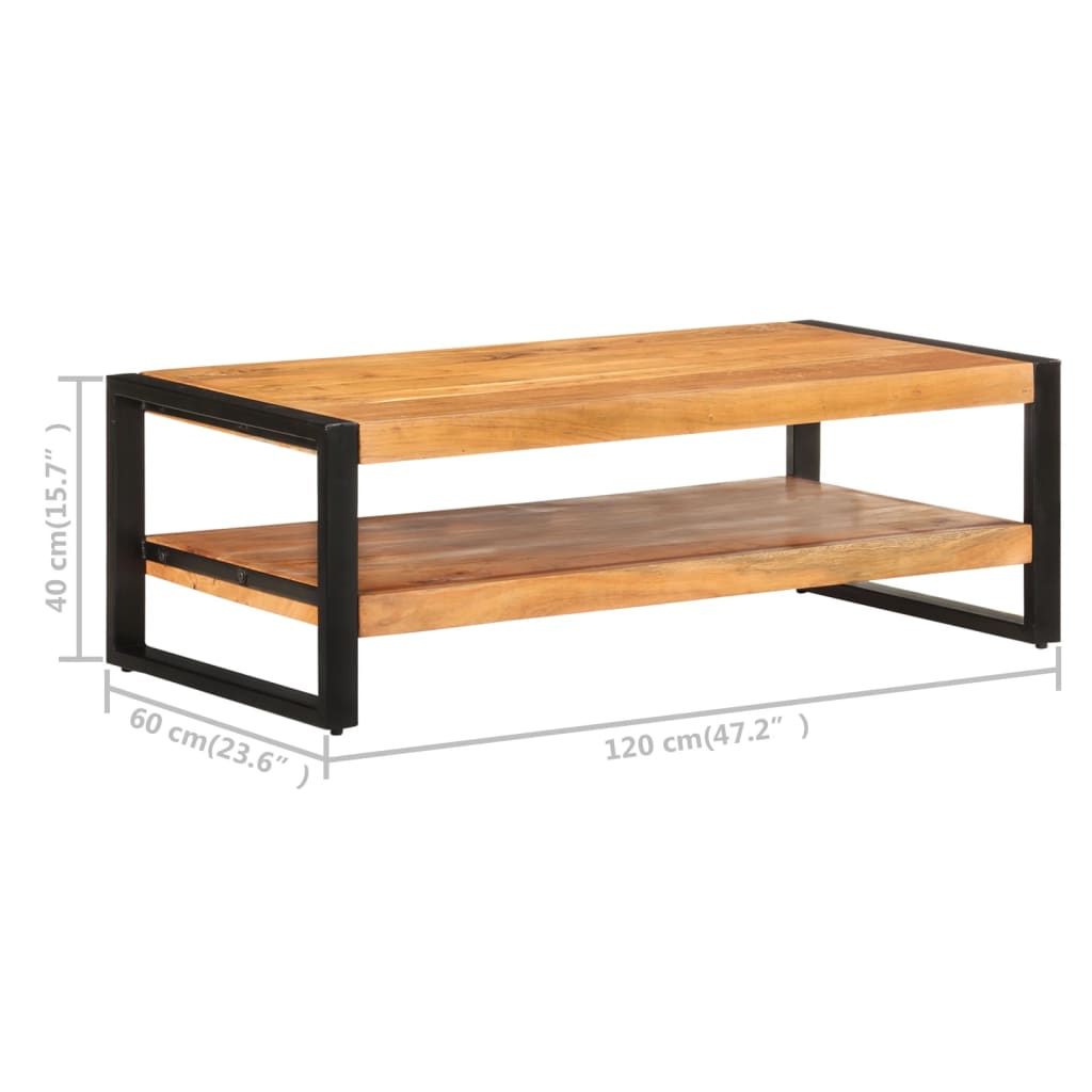 Τραπεζάκι Σαλονιού 120 x 60 x 40 εκ. Μασίφ Ξύλο Ακακίας