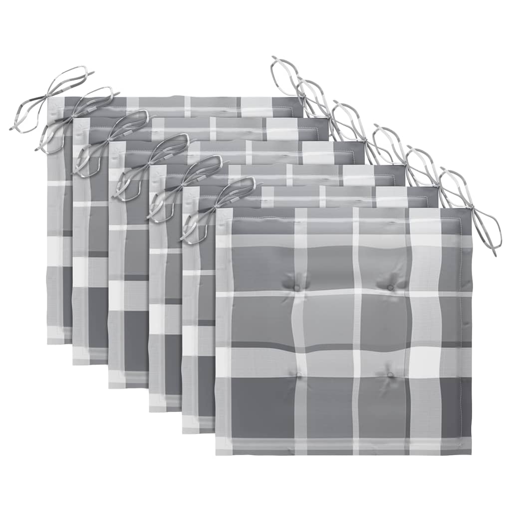 Καρέκλες Κήπου 6 τεμ. από Μασίφ Ξύλο Teak με Μαξιλάρια - PAKOBAZAAR