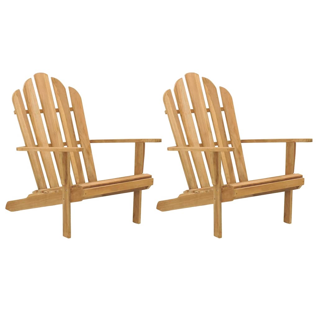Πολυθρόνες Adirondack 2 τεμ. από Μασίφ Ξύλο Teak - Pakobazaar