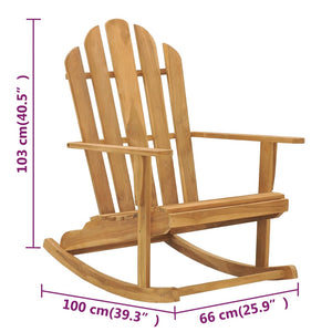 Κουνιστές Πολυθρόνες Adirondack 2 τεμ. από Μασίφ Ξύλο Teak - PAKOBAZAAR