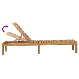 Ξαπλώστρες 2 τεμ. από Μασίφ Ξύλο Teak - PAKOBAZAAR