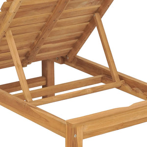 Ξαπλώστρες 2 τεμ. από Μασίφ Ξύλο Teak - PAKOBAZAAR