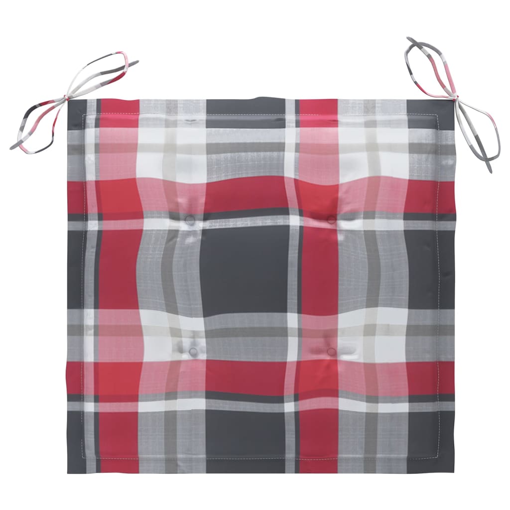 Καρέκλες Κήπου Στοιβαζόμενες 4 τεμ. Μασίφ Ξύλο Teak & Μαξιλάρια - PAKOBAZAAR