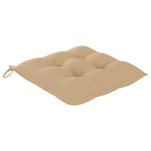 Καρέκλες Κήπου Στοιβαζόμενες 4 τεμ. Μασίφ Ξύλο Teak & Μαξιλάρια - Pakobazaar