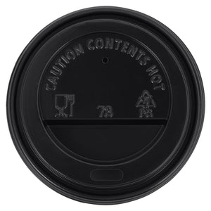 Ποτήρια Καφέ Χάρτινα με Καπάκια 200 ml 250 Τεμάχια Μαύρα - Pakobazaar