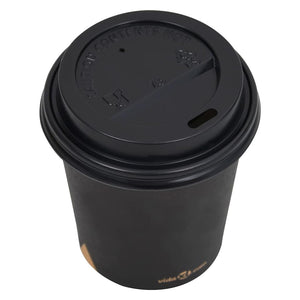 Ποτήρια Καφέ Χάρτινα με Καπάκια 500 ml 100 Τεμάχια Μαύρα