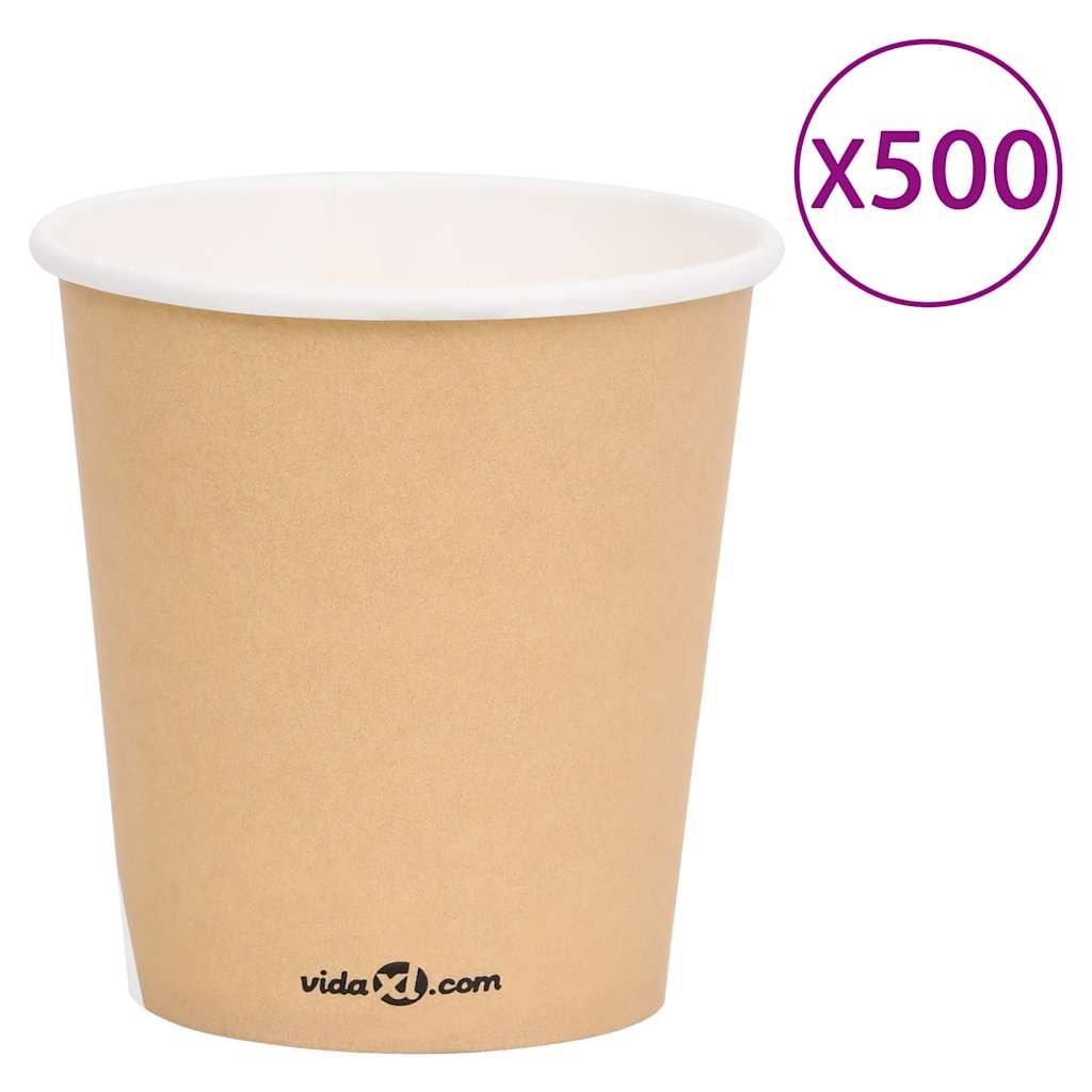 Ποτήρια Καφέ Χάρτινα 200 ml 500 Τεμάχια Καφέ - Pakobazaar