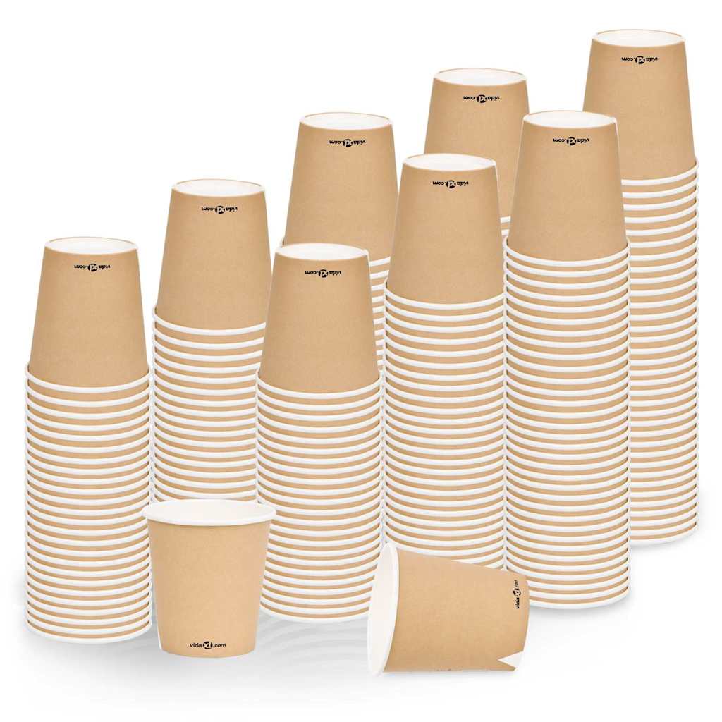 Ποτήρια Καφέ Χάρτινα 200 ml 500 Τεμάχια Καφέ - Pakobazaar