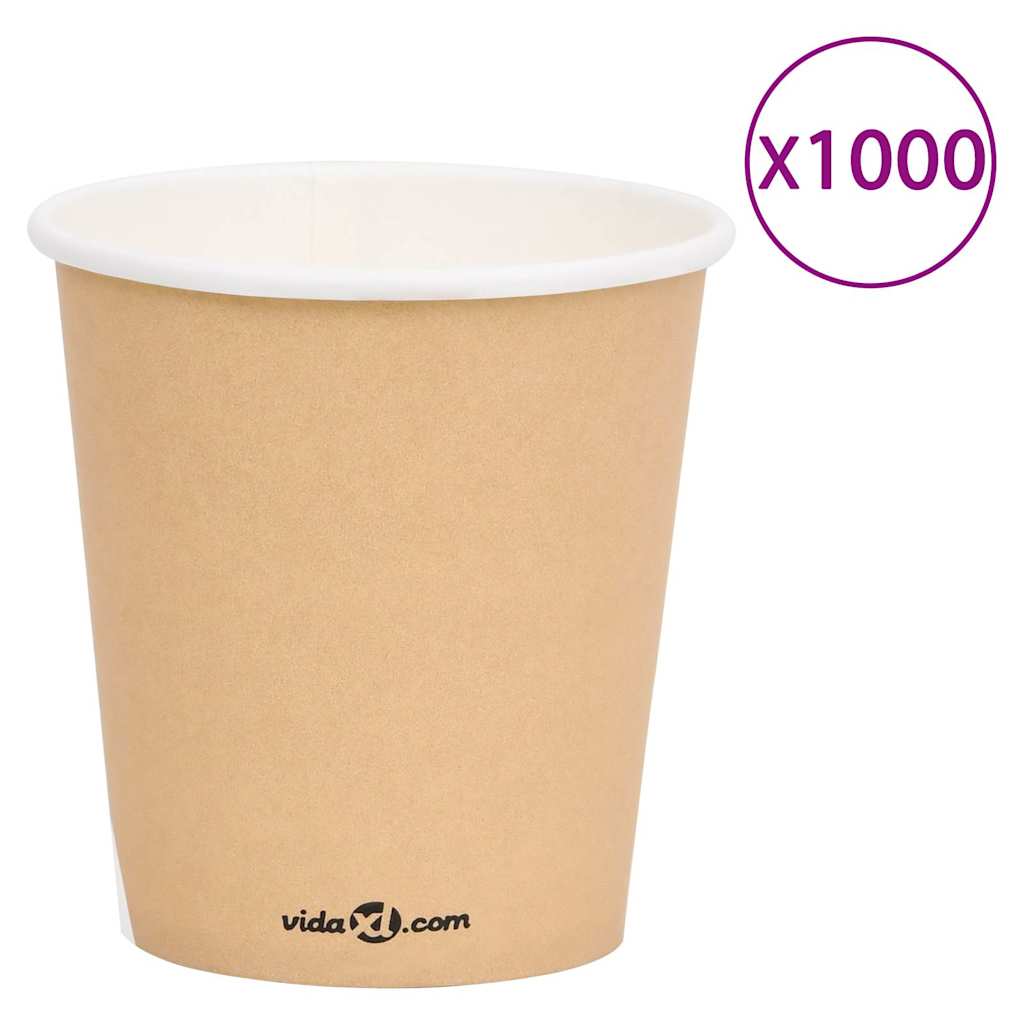 Ποτήρια Καφέ Χάρτινα 200 ml 1000 Τεμάχια Καφέ