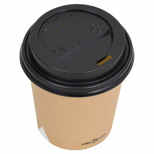 Ποτήρια Καφέ Χάρτινα με Καπάκια 200 ml 500 Τεμάχια Καφέ