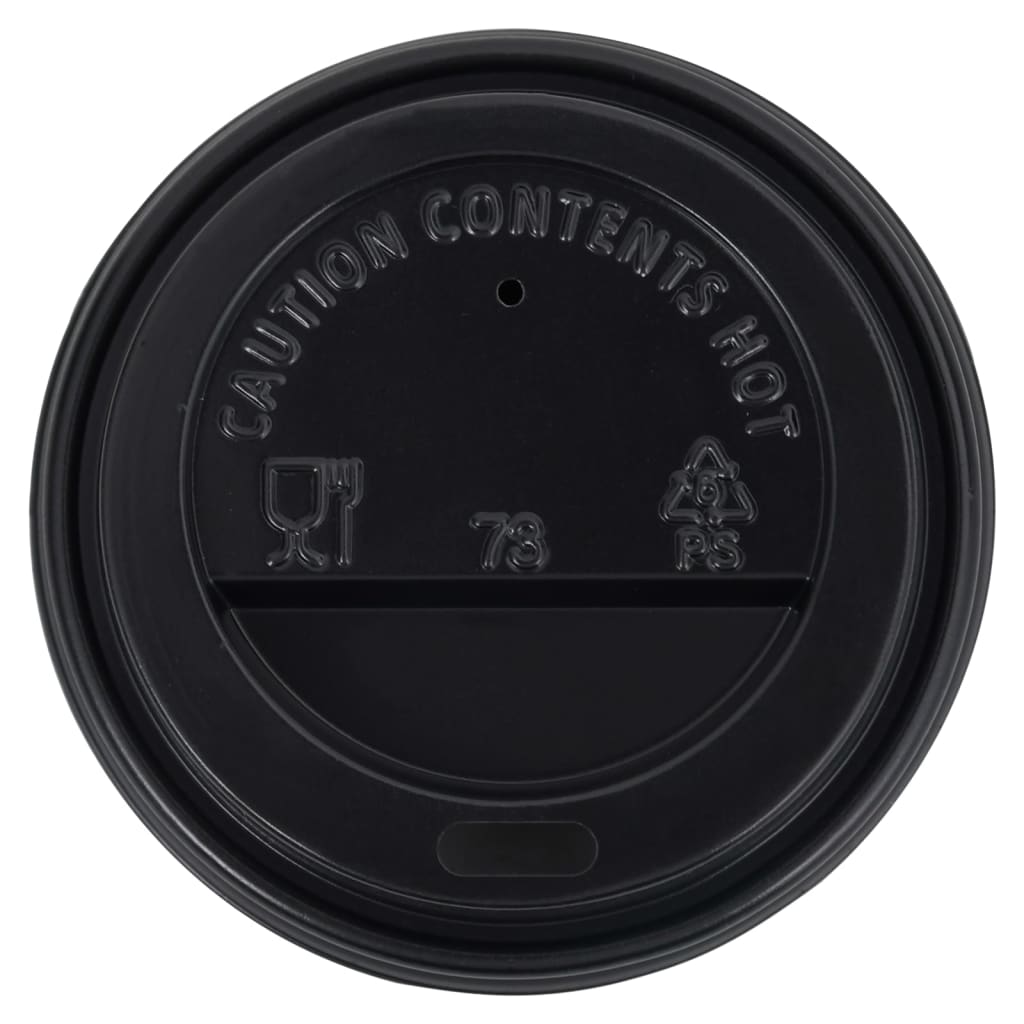 Ποτήρια Καφέ Χάρτινα με Καπάκια 200 ml 1000 Τεμάχια Καφέ