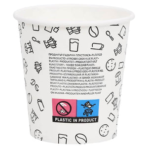 Ποτήρια Καφέ Χάρτινα 200 ml 250 Τεμάχια Λευκά & Μαύρα