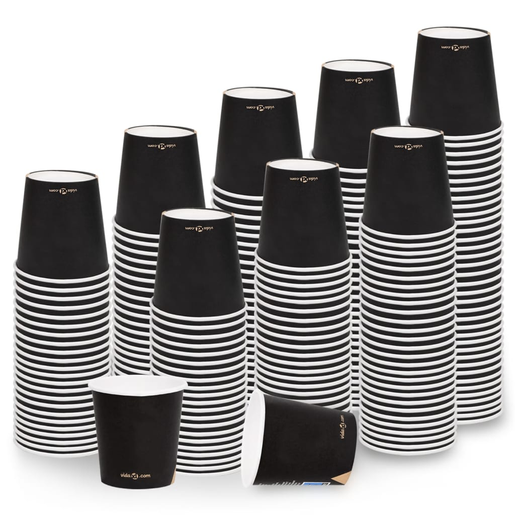 Ποτήρια Καφέ Χάρτινα 120 ml 500 Τεμάχια Μαύρα - Pakobazaar