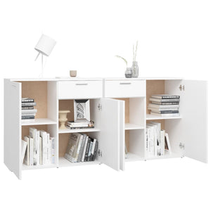 Μπουφές Λευκός 160 x 36 x 75 εκ. από Επεξ. Ξύλο - PAKOBAZAAR
