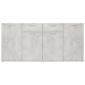 Μπουφές Γκρι Σκυροδέματος 160 x 36 x 75 εκ. από Επεξ. Ξύλο - PAKOBAZAAR