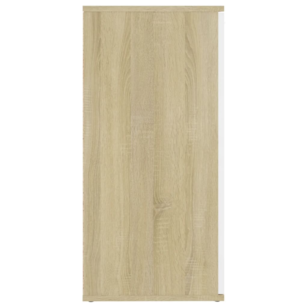 Μπουφές Λευκός/Sonoma Δρυς 160 x 36 x 75 εκ. από Μοριοσανίδα