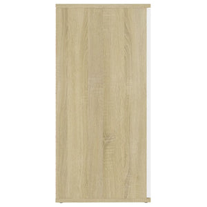 Μπουφές Λευκός/Sonoma Δρυς 160 x 36 x 75 εκ. από Μοριοσανίδα