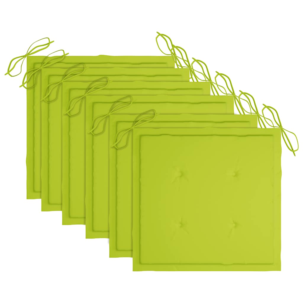 Καρέκλες Κήπου Πτυσσόμενες 6 τεμ Μασίφ Ξύλο Ακακίας & Μαξιλάρια - PAKOBAZAAR