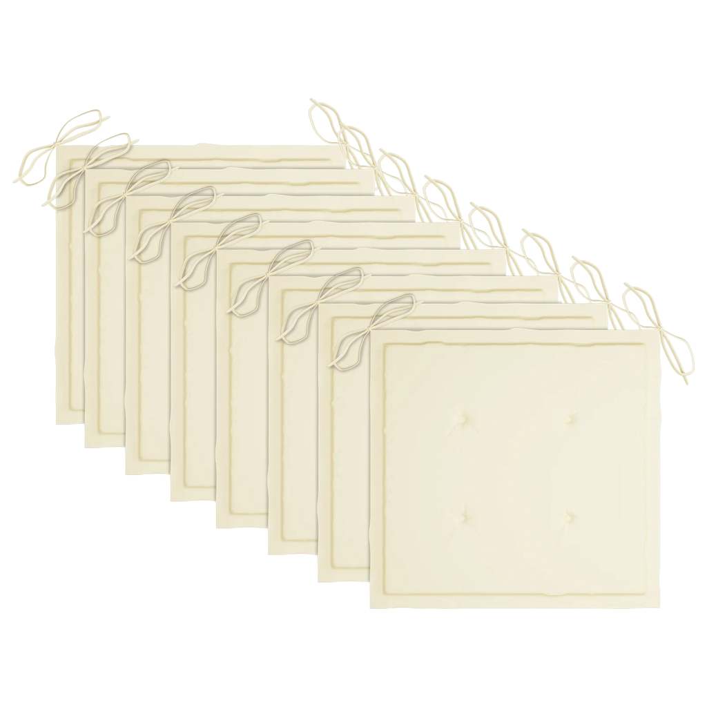 Καρέκλες Εξ. Χώρου Πτυσσόμενες 8 τεμ. Ξύλο Ακακίας & Μαξιλάρια - PAKOBAZAAR