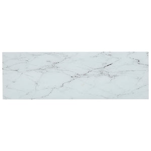 Ράφι Διαφανές και Λευκό Μάρμαρο 100 x 36 x 90 εκ. Ψημένο Γυαλί