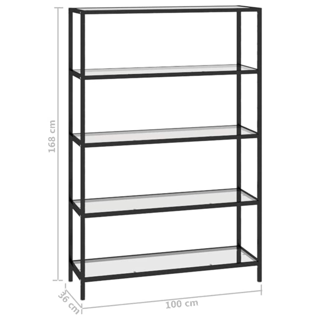 Ράφι Διαφανές 100 x 36 x 168 εκ. από Ψημένο Γυαλί