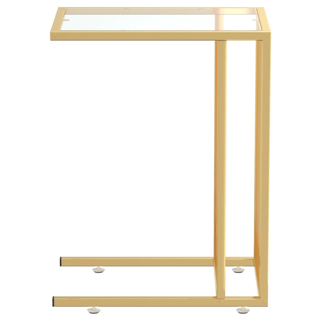 Τραπέζι Υπολογιστή Βοηθητικό Διαφανές 50x35x65 εκ. Ψημένο Γυαλί