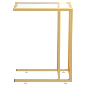 Τραπέζι Υπολογιστή Βοηθητικό Διαφανές 50x35x65 εκ. Ψημένο Γυαλί