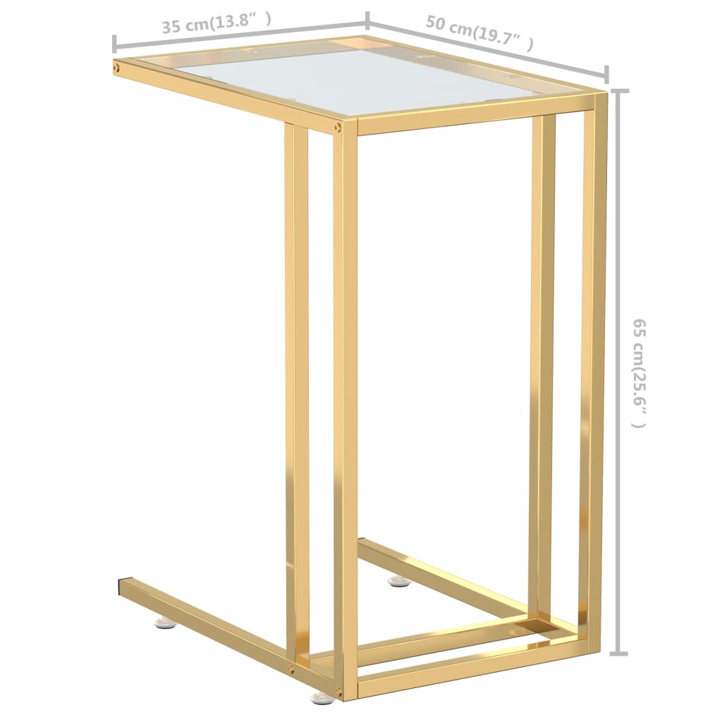 Τραπέζι Υπολογιστή Βοηθητικό Διαφανές 50x35x65 εκ. Ψημένο Γυαλί