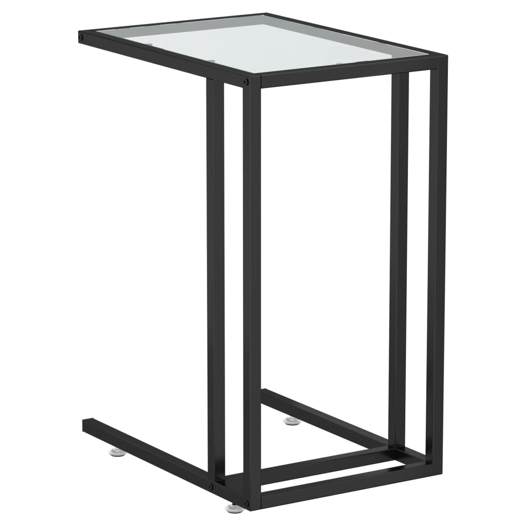 Τραπέζι Υπολογιστή Βοηθητικό Διαφανές 50x35x65 εκ. Ψημένο Γυαλί