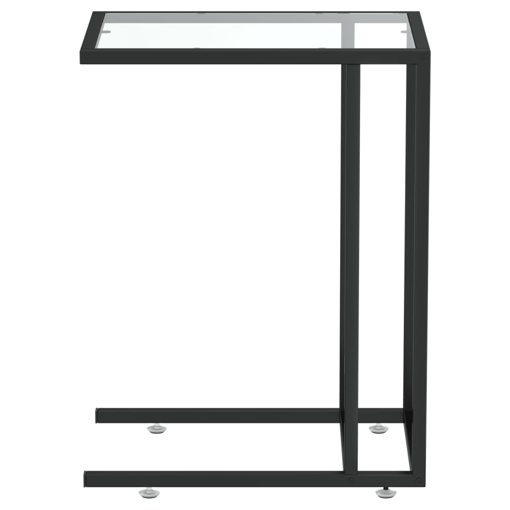 Τραπέζι Υπολογιστή Βοηθητικό Διαφανές 50x35x65 εκ. Ψημένο Γυαλί