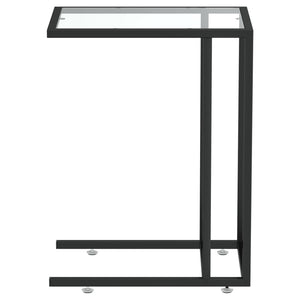 Τραπέζι Υπολογιστή Βοηθητικό Διαφανές 50x35x65 εκ. Ψημένο Γυαλί