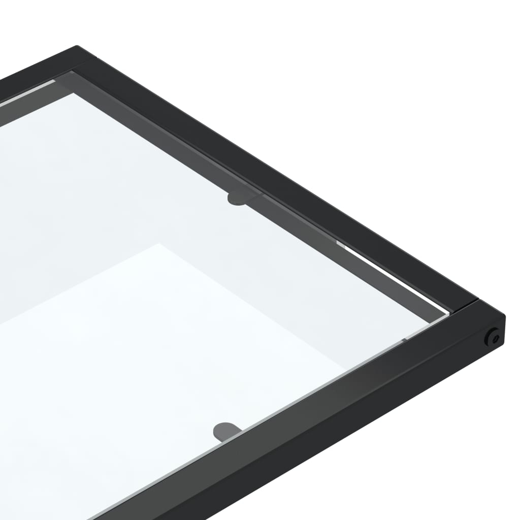 Τραπέζι Υπολογιστή Βοηθητικό Διαφανές 50x35x65 εκ. Ψημένο Γυαλί