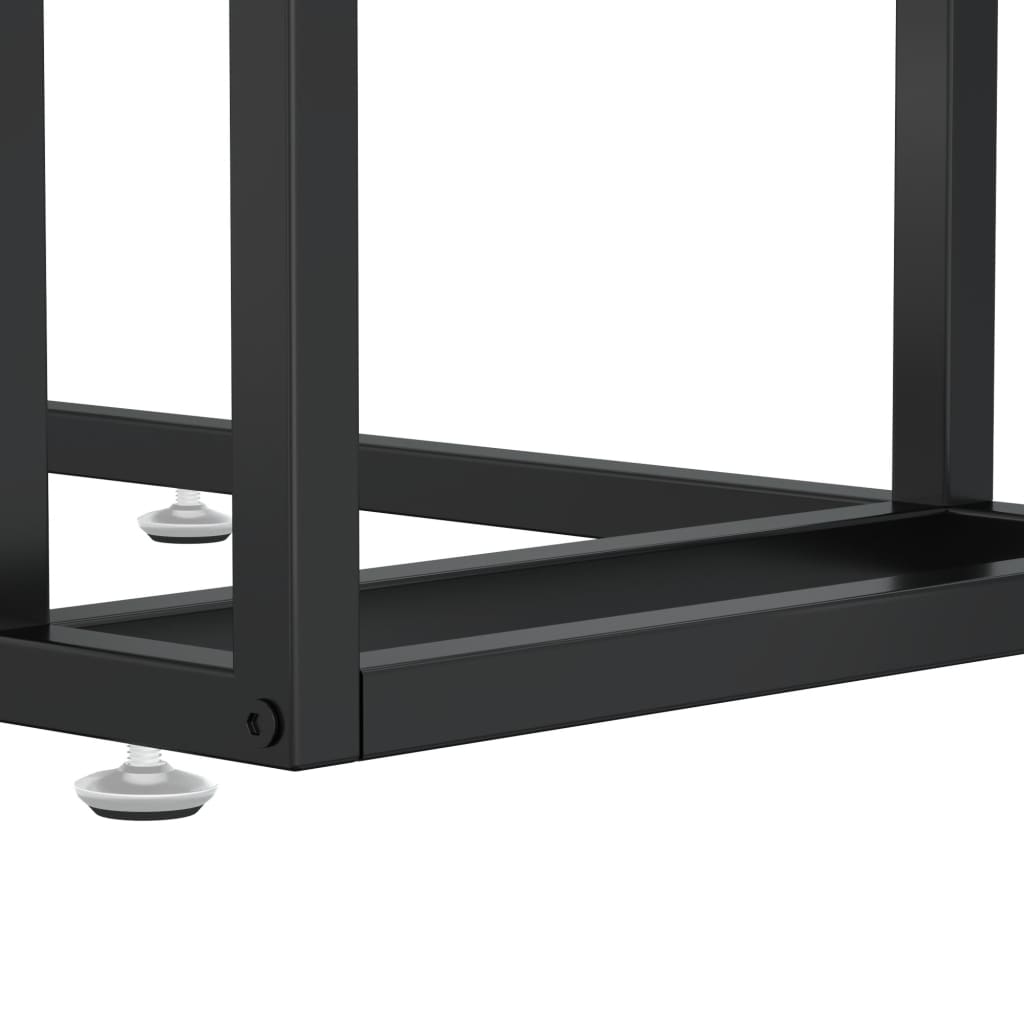 Τραπέζι Υπολογιστή Βοηθητικό Διαφανές 50x35x65 εκ. Ψημένο Γυαλί